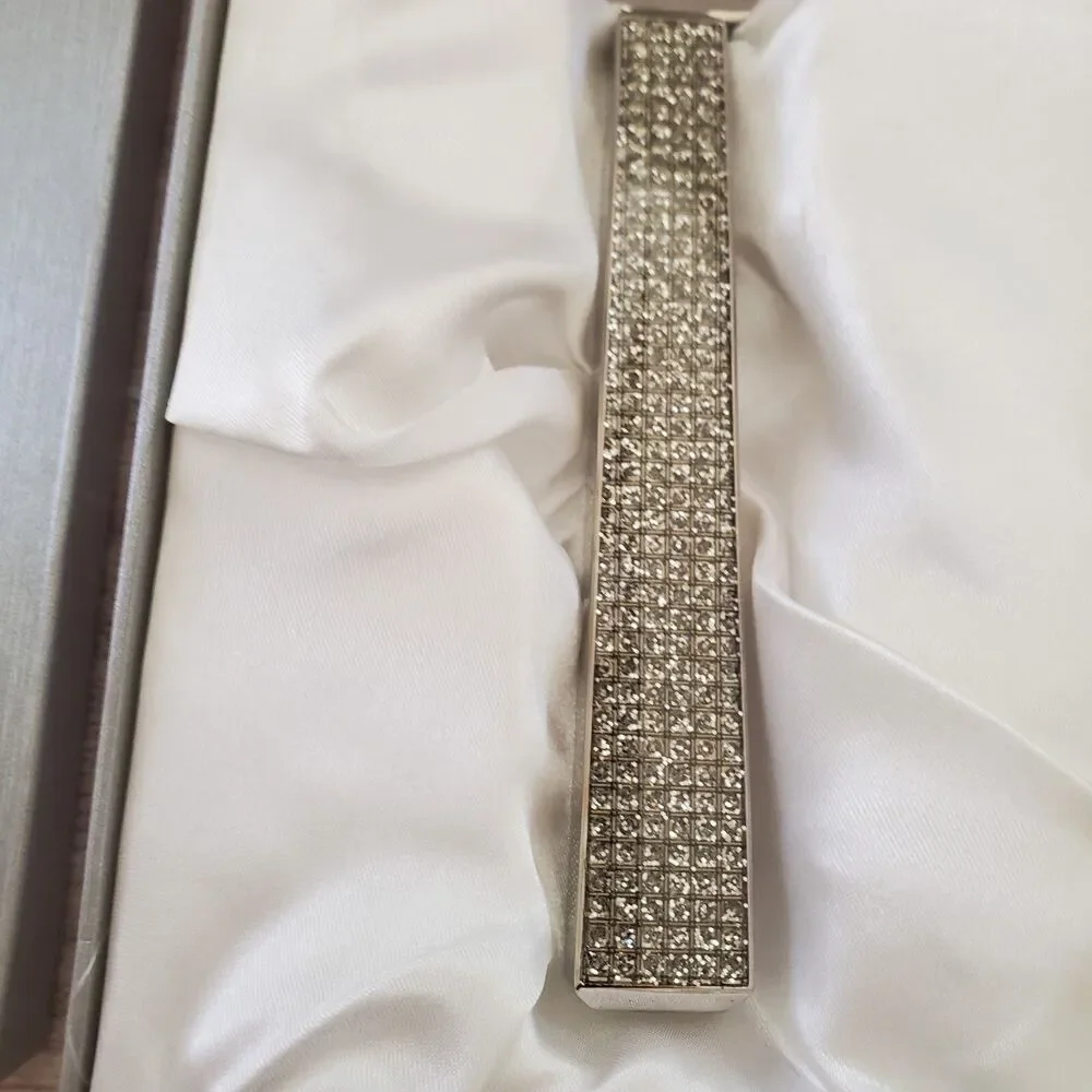 Wedding Cake Knife And Server Set Stainless Steel Glitter With Satin Lined Box
